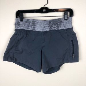 Lululemon gray shorts size 4 zipper pockets
